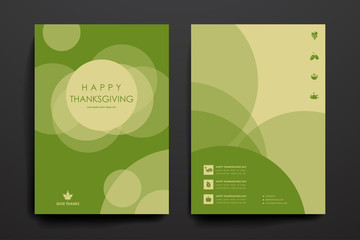 Set of brochure, poster design templates in autumn style
