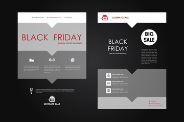 Set of brochure, poster design templates in sale style