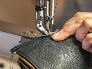 Sewing machine in a workshop