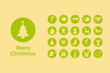 Set of Christmas simple icons