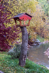 Wooden birds feeders