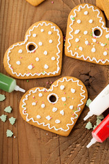 Christmas cookies with festive decoration