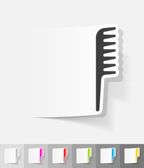 realistic design element. comb