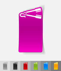 realistic design element. iron hair