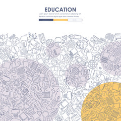 education Doodle Website Template Design