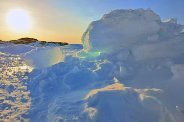 Foto op Plexiglas Greenland`s sunset © icarmen13