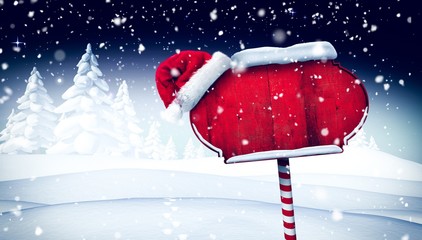 Santa sign in north pole