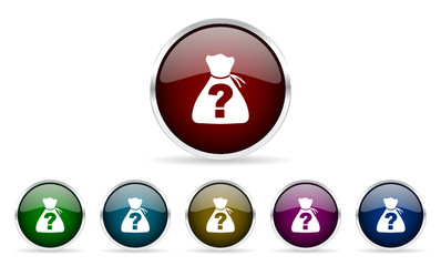 riddle vector icons set