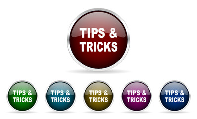 tips tricks vector icon set