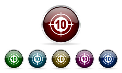 target vector glossy web icon set