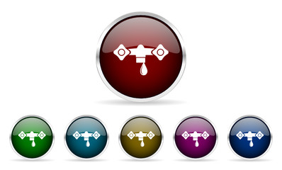 water vector glossy web icon set