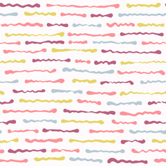 Obraz premium Abstract seamless pattern - crooked horizontal lines