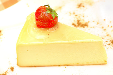 Cheesecake on the plate