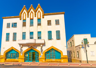 old Italian style building located at the center of Kos town at Kos island in Greece