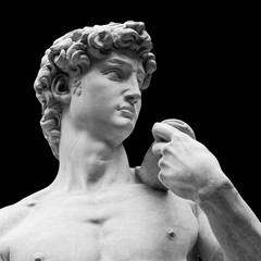 The detail of statue - David by Michelangelo
