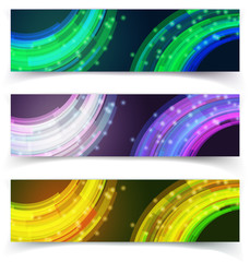 Banners with colorful cells