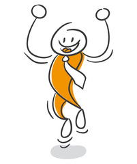 Strichmännchen Serie Pumpy / Glück