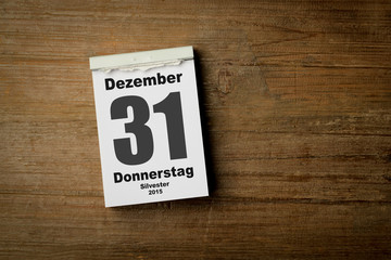 31.Dezember 2015