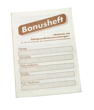 Bonusheft - Nachweis von Zahngesundheitsuntersuchungen