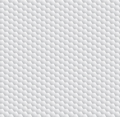 White hexagon abstract geometric seamless pattern, vector