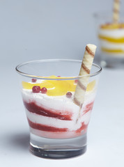 dessert with fruits