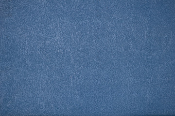 Blue artificial plastic leather close-up