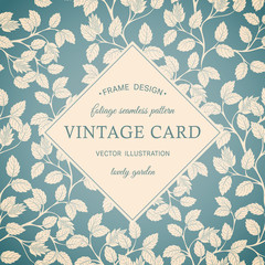 Foliage vintage frame