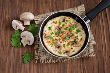 Omelet with mushrooms