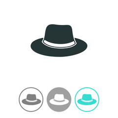 Hat vector icon. Classic headdress symbol.