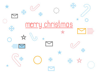 Merry Christmas. Holiday Accessories: letter to Santa Claus and