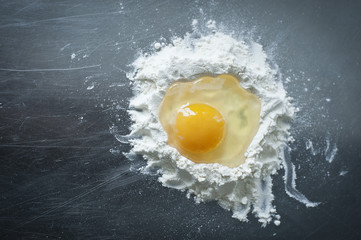 egg in flour 