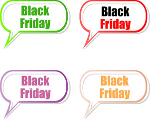Black Friday sale inscription design template. Black Friday banner. Vector illustration