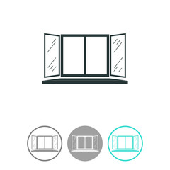 Open window vector icon.