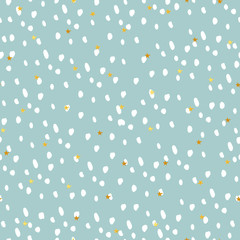 Magic stars and snow seamless pattern - 96236354