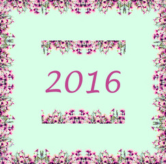 Magic background for greeting the New Year, 2016 (frame, postcar