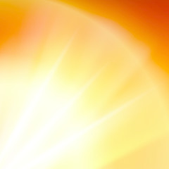 Naklejka premium rays sunshine on orange hot backgroup