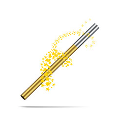Magic wand vector illustration on white