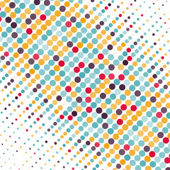 Background with the colored circles in a vector