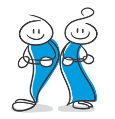 Stick Figure Series Blue