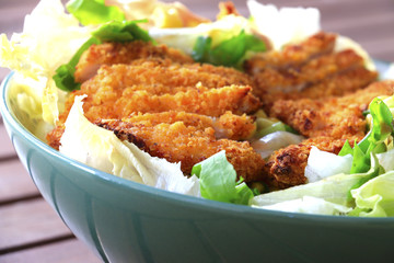 Chicken and salad
