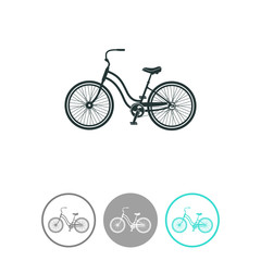 Classic bicycle vector icon.