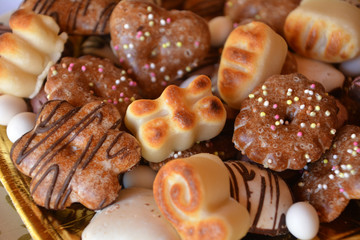 Lovely close up image of Christmas cookies on a table