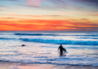 Surfing on Portugal coast