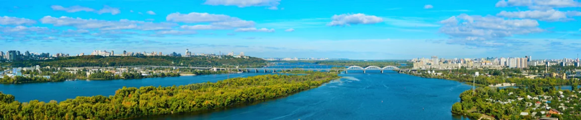 Foto op Plexiglas Het panoramaoverzicht van Kiev, de Oekraïne © joyt