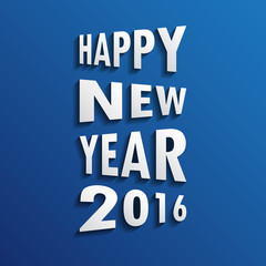 Happy new 2016 year. Greetings card. Colorful design. Vector ill