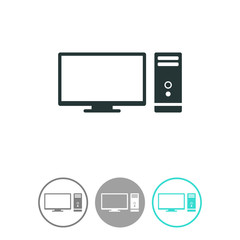 Computer vector icon.
