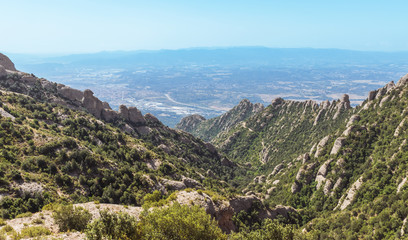 Fototapeta na wymiar Mountains of Montserrat