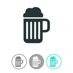 Vector glass of beer icon.