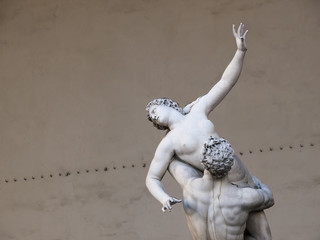 Detail of a Scupture of The Sabine Woman in the Piazza Vecchio, Florence, Italy - 96240900