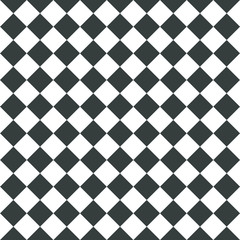 Square Black Seamless Pattern On White Background.